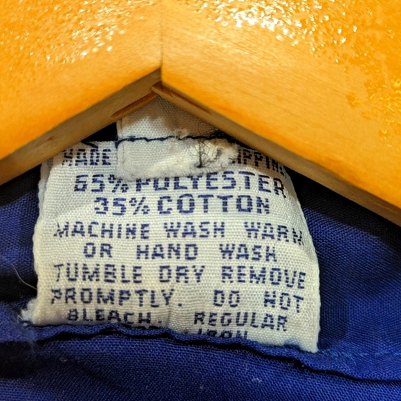 Leandra Crochet Embroidered Top in Royal Blue size Large 70s Birds Boho - Picture 8 of 10